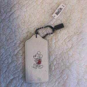 Disney x Coach White Mickey Mouse Bag Charm